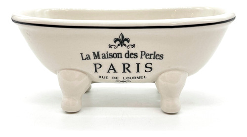 Jabonera Bañera Mini Porcelada Paris Vintage 14.5 X 6 Cm 