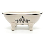 Jabonera Bañera Mini Porcelada Paris Vintage 14.5 X 6 Cm 