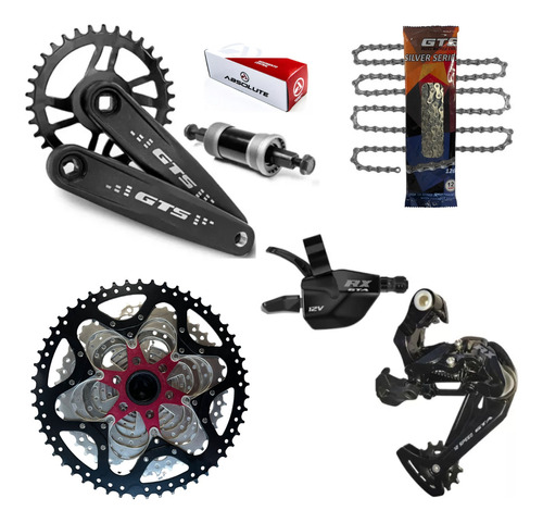 Kit Grupo 12v Ciclismo Absolute Gts Veloforce Mtb K7 11x52 