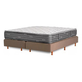 Sommier La Cardeuse Bonelltop King De 190cmx180cm  Marrón Con Base Dividida