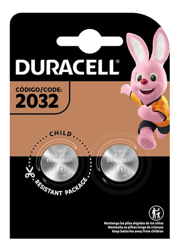 Bateria - Duracell 3v -- Dl2032 (cr2032) -- Original Kit C/2