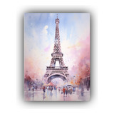 20x30cm Cuadro Acuarela Torre Eiffel - Decocuadros Flores