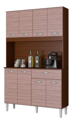 Alacena Cassia 8 Puertas Capuchino Almendra Cocina Mueble