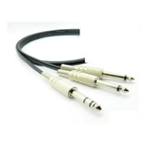 Cabo Audio P10 Splitter Y 1 P10 Stereo  X 2 P10 Mono 2metros