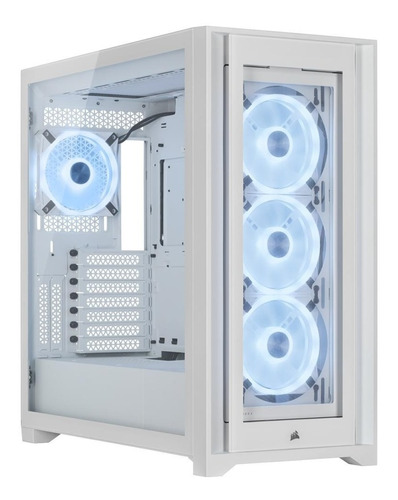 Gabinete Gamer Corsair Series Icue 5000x Branco Ql Edition