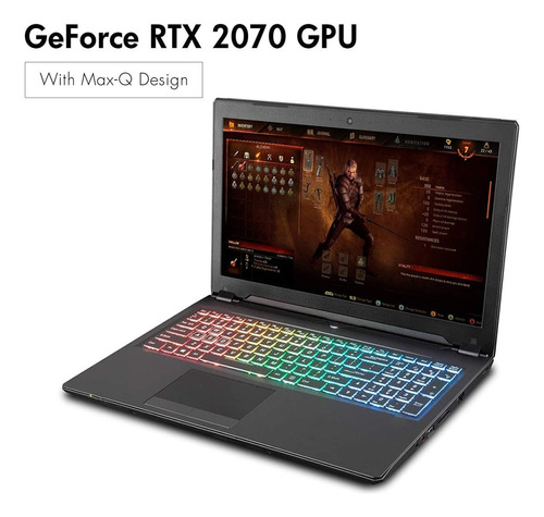 Notebook Gamer Sager, Fino & Leve, Nvidia Rtx2070 32gb Ram 