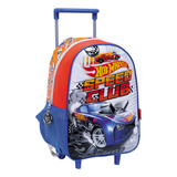 Mochila Hot Wheels Con Carro 12 Pg Jardin Escolar Autos Nene