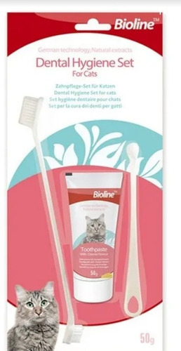 Set De Higiene Dental Para Gatos Bioline