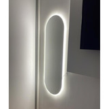 Espelho Lapidado Oval Com Led - 100 X 50 Cm