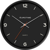 Reloj De Pared Eurotime 29/1777-10 Negro 31 Cm.  Casiocentro