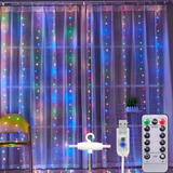 Cortinas Luces 300leds Decorativas 8 Modos 3x3m Usb Remoto