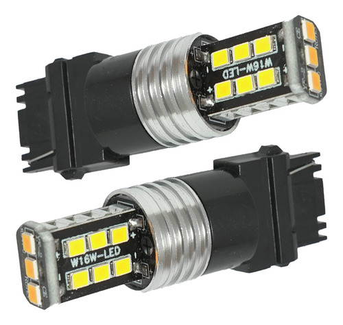 2 Foco De Pellizco 3156 15 Led 2835 Luz Ámbar Imloya