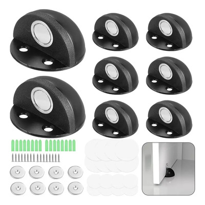 Tapones Magnéticos Para Puerta (paquete De 8), Topes Magnéticos Para Puerta Sin Taladro, Para Montaje En El Piso, Autoadhesivos, De Acero Inoxidable, Protector De Pared Para Topes De Puerta Con Imán | MercadoLibre