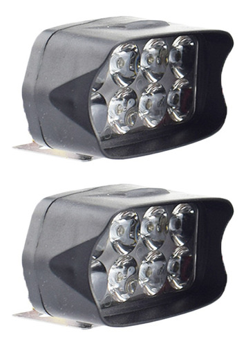 Motocicleta 12v 8 Led 2pcs Faros Auxiliares Faros Antiniebla