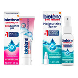 2 Pack Biotene Dry Mouth Moisturizing Spray Y Gel Importado