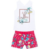 Conjunto Kyly Inf Juvenil Feminin Verão Regata Short 10 A 16