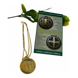 Medalla De San Benito, Giratoria 2cm Con Cadena
