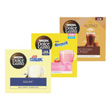 Kit 3 Cx Café Em Cápsula Dolce Gusto Alpino Nesquik Galak