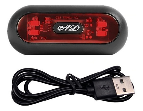 Luz De Aviso Para Casco Aderible Con 3 Pasos Recargable Usb