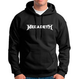 Buzo Hoodie Rock Capota Cerrado Megadeath