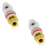 2 Plug Conector Rca Fêmea 6mm Santo Angelo