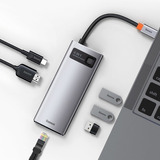 Baseus Hub Gleam 6 En 1 Adaptador De Hub Usb 3.0 Hdmi 4k Usb C Od Zapatilla