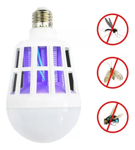 Lampara Foco Luz Led Mata Mosquitos 220v 2 En 1 E27 Oferta