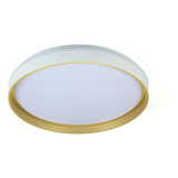  Luminaria De Led Plafon Moderno Branco/dourado 48w 4000k