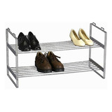 Stackable Two-tier Shoe Rack, Chrome