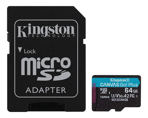 Memoria Microsd Kingston Canvas Go Plus 64gb U3 V30 A2 170mb