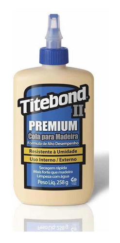 Cola Para Madeira Profissional Titebond 2 Premium 237ml/258g