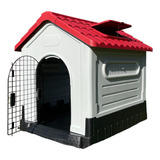 Casa Con Puerta Para Perros Grande 105x88x99 Cm De Plástico 