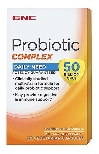 Gnc | Probiotics Complex | 50 Billion | 60 Veg Capsules