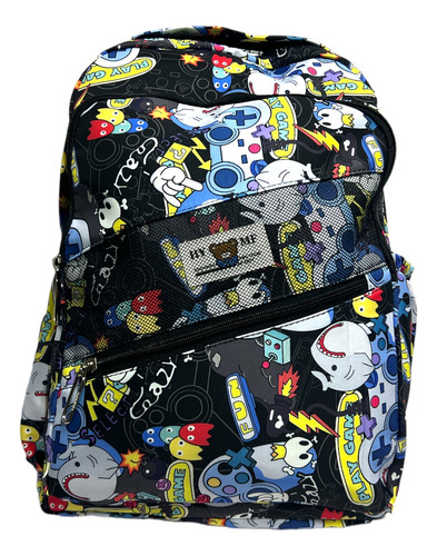 Mochila Anime Con Figura Animadas Arcade Pacman Joystick Y++