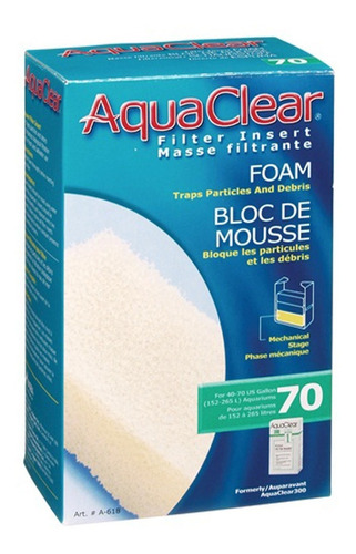 Repuesto Para Filtro Aquaclear 70 Esponja Acuario Pecera X 1