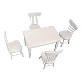 Juego De Sillas Y Mesa De Comedor Dollhouse - Muebles De Mad