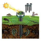 4 Estacas Solar Luz Led Con Repelente Ratas Ratones Roedores