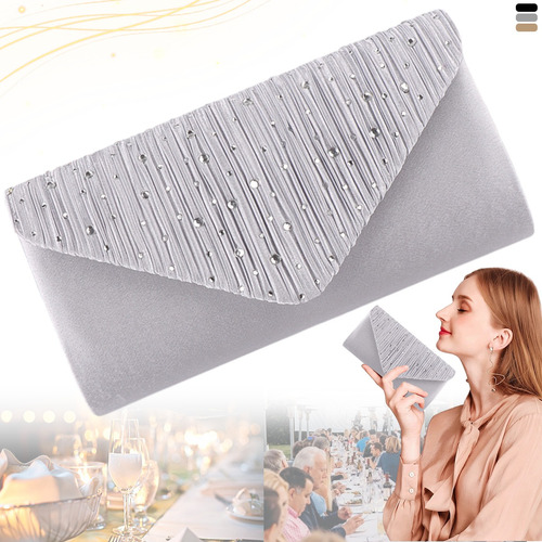 Bolso De Mano De Fiesta De Lentejuelas Mujer Cartera Clutch