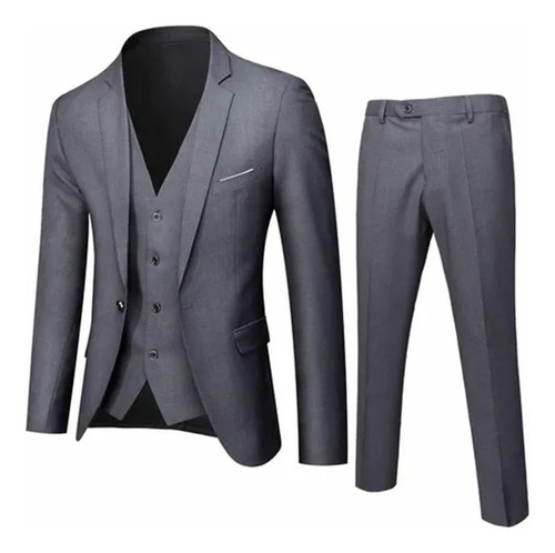 Conjunto De Traje De Boda Casual De Tres Piezas Para Hombre