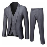 Conjunto De Traje De Boda Casual De Tres Piezas Para Hombre