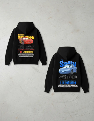 Pack Sudaderas Cars Rayo Mcqueen & Sally Para Parejas