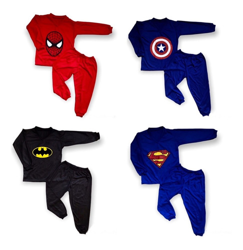 Kit 4 Pijama Infantil Menino Masculino Super Heróis