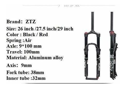 Ztz Montaña Frente Tenedor 26 PLG 27,5 PLG De Doble Cámara D
