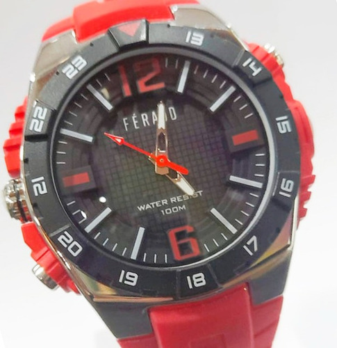 Reloj Feraud F100m3 Linterna 100m Wr Maquina Japonesa Gemma