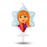 Vela Decorada Festa Frozen Princesa Anna Decoração Aniversá