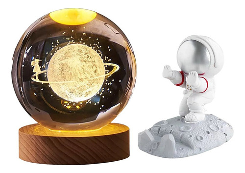 Lampara De Galaxia De Escritorio Bola De Cristal 3d