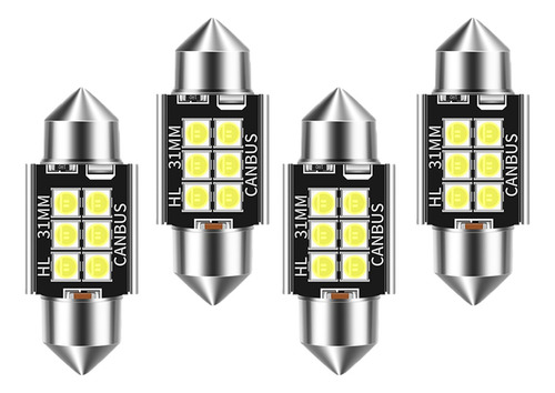 Luz Led Interior Auto Canbus 31mm 41mm C5w 36mm 39mm 4pzs