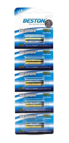 Baterias Pilas Beston 27a 12v X5 Unidades Super Alcalina