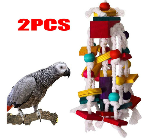 2 Piezas De Juguetes Para Morder Loros Grandes, Accesorios P