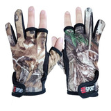 Set Guantes Tácticos Caza Antideslizante Pesca 3 Dedos / Mtc